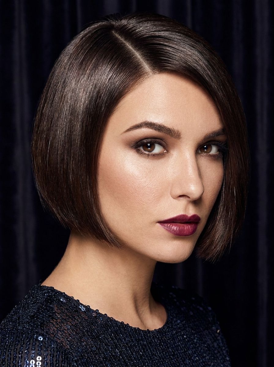 Sleek kurzer Schnitt mit Abend-Finish - Sleek Frisuren für kurze Haare